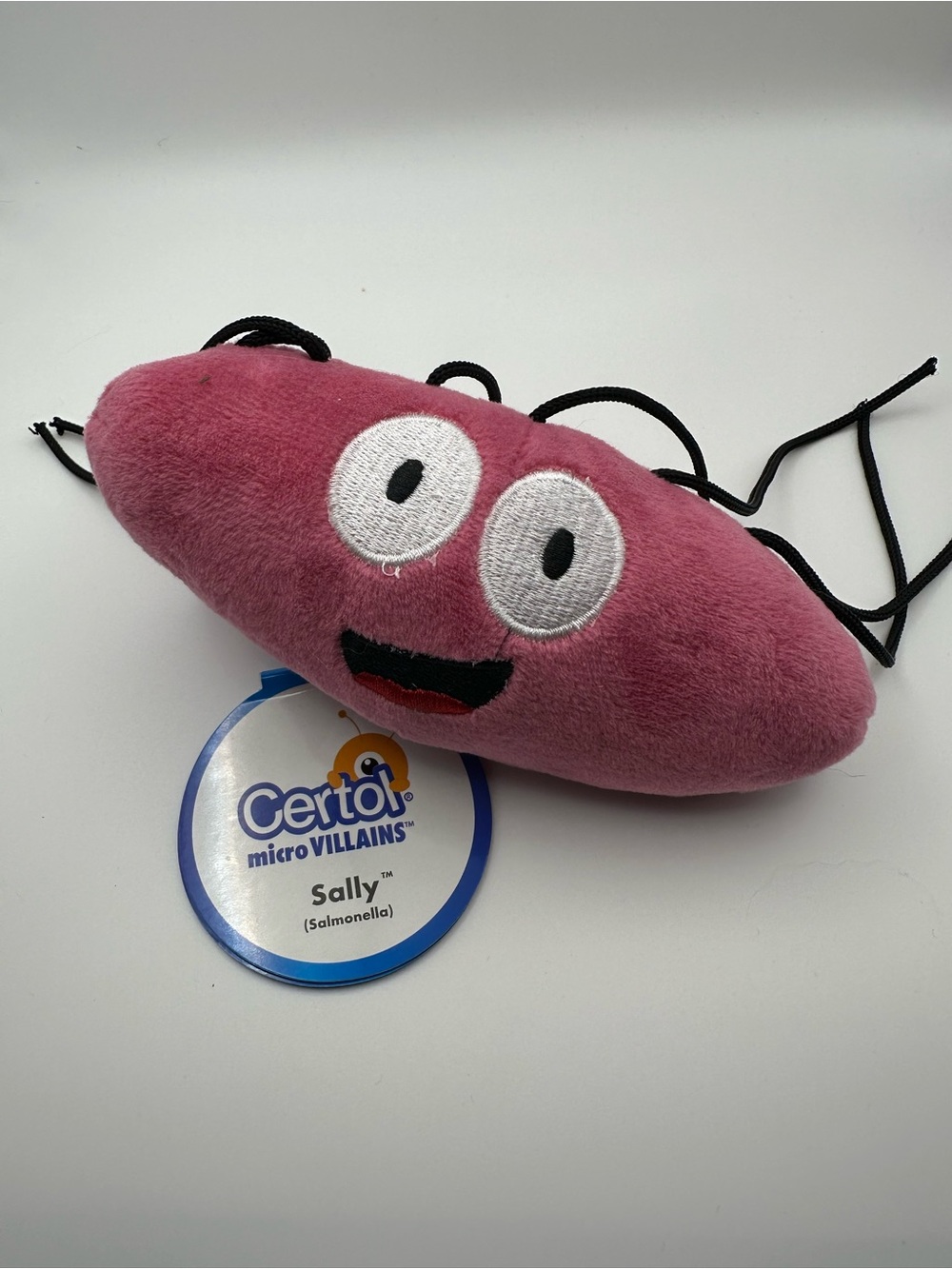EXTREMELY RARE Certol micro VILLAINS Sally (Salmonella) Plush, NEW NWT - Picture 1 of 4